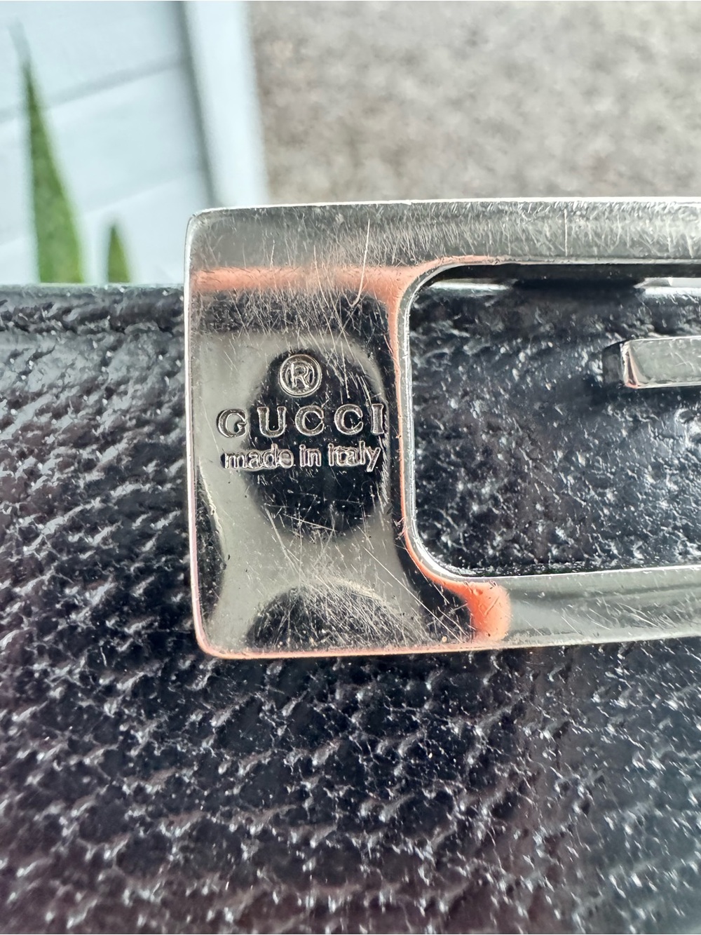 Gucci Vintage Black Leather G Logo Continental Wallet Made in Italy - Picture 6 of 12